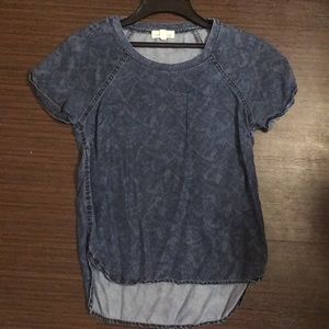 Denim box top